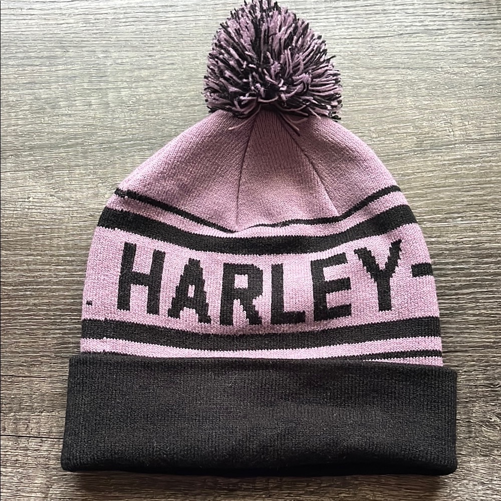Harley-Davidson Pink and Black Beanie Hat